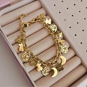 Gold Charm Bracelet